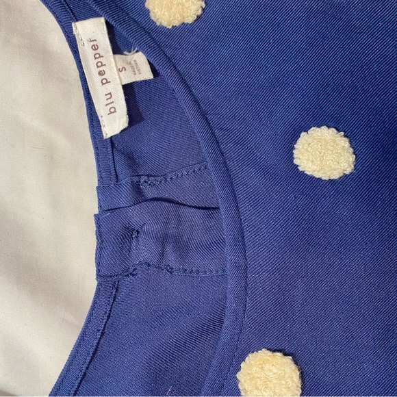 Blu Pepper Embroidered Polka Dot Blouse - Picture 2 of 6